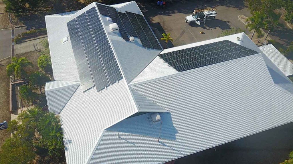 Residential Solar - House with Solar panels on the roof Townsville Solar Specialist